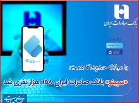 سپینو بانک صادرات ایران 658 هزار نفری شد سپینو بانک صادرات ایران ۶۵۸ هزار نفری شد