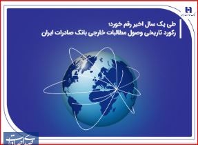 رکورد تاریخی وصول مطالبات خارجی بانک صادرات ایران